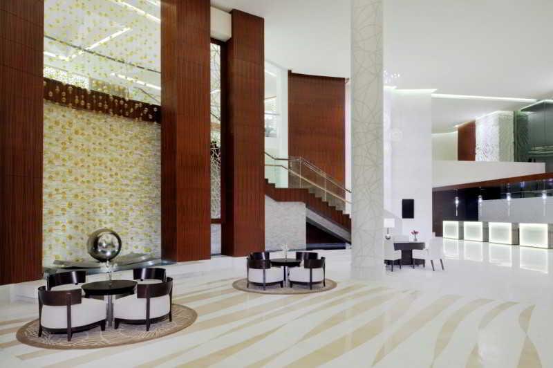 Marriott Executive Apartments Al Jaddaf, Dubaj Kültér fotó Lobby