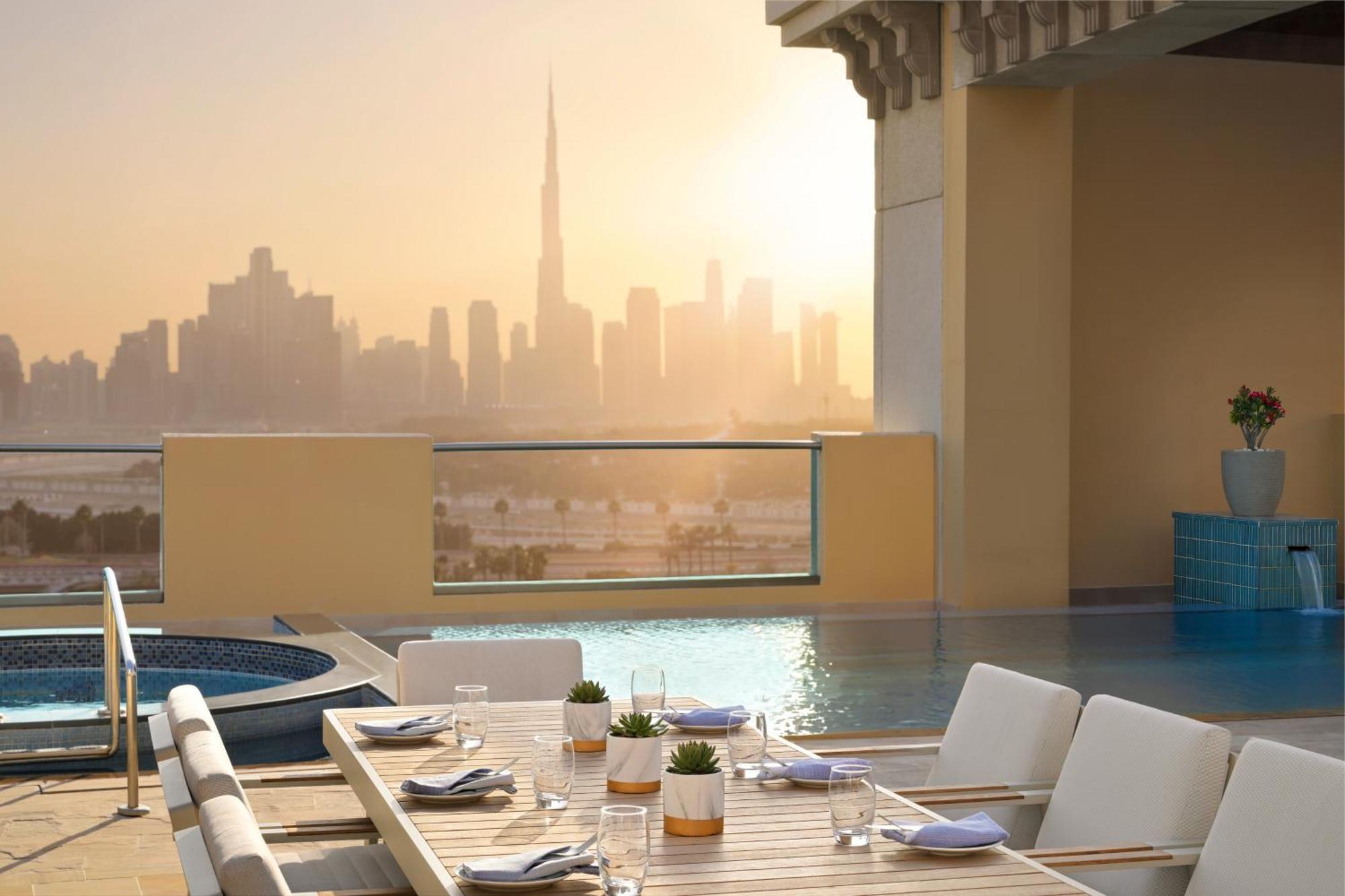 Marriott Executive Apartments Al Jaddaf, Dubaj Kültér fotó The Address Downtown Dubai
